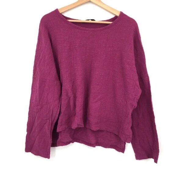 Zanzea 100% Cotton crepe High Low Purple Top "5X" Asian Sizing US 1X - Picture 11 of 11